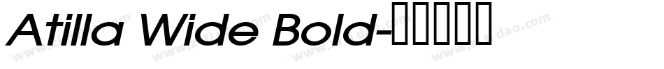 Atilla Wide Bold字体转换